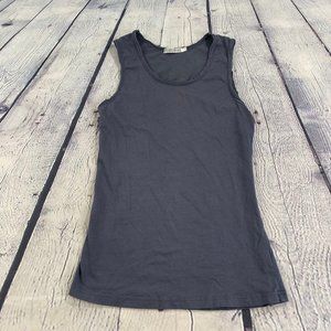 Mollo Rello Women's  Solid Gray Fitted Tank Top